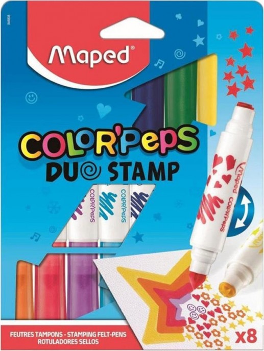 Μαρκαδόροι Maped Dup Stamp με σφραγίδες 