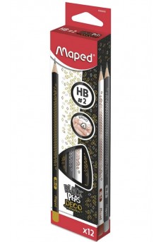 Μολύβι Maped black pep's deco HB κουτί 12 τεμαχίων