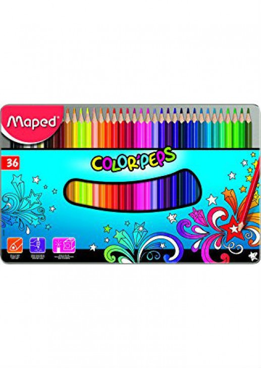 Ξυλομπογιές Maped Color Peps 36 χρωμάτων σε μεταλλική συσκευασία