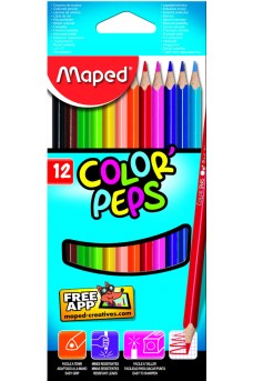 Ξυλομπογιές Maped Color Peps 12 χρωμάτων