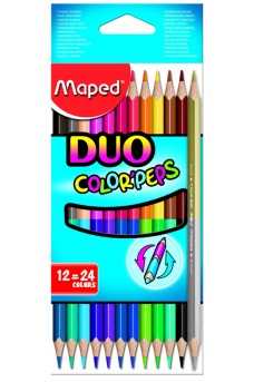 Ξυλομπογιές Maped Color Peps 12 χρωμάτων Duo