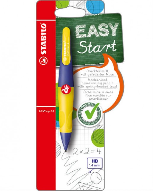 Μηχανικό μολύβι Stabilo Easy Start Ergo για δεξιόχειρες κίτρινο 1.4