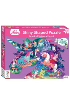 Magical Unicorn Forest Shiny Shaped Puzzle (100 κομμάτια)