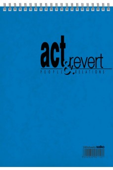 Μπλοκ σπιράλ Act & Revert ριγέ 10x14 blue
