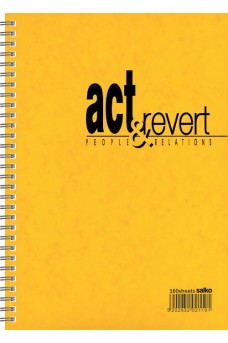 Μπλοκ σπιράλ Act & Revert ριγέ 10x14 yellow