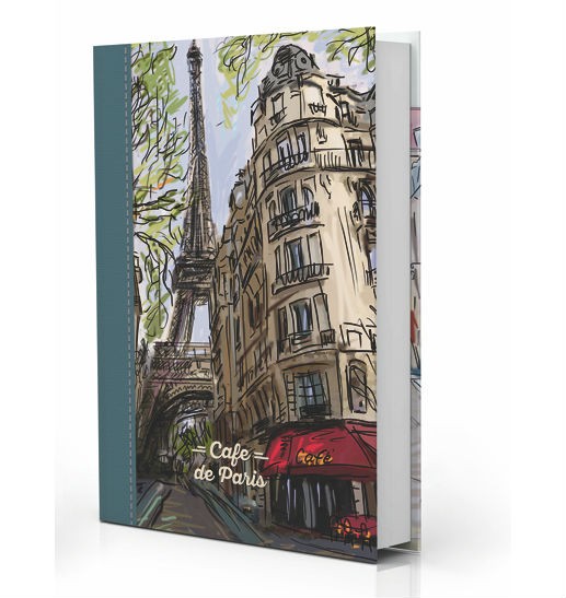 Βιβλιοτετράδιο 17 X 25 Cafe De Paris 96 φύλλων