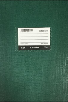 Τετράδιο σχολικό μαθηματικών με κουτάκια Salco EX-COLOR 50 φύλλων πράσινο