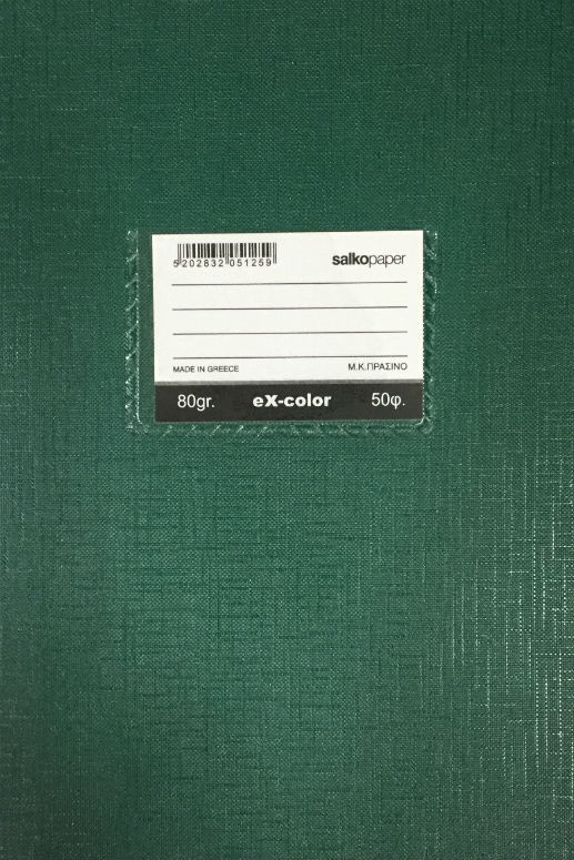Τετράδιο σχολικό μαθηματικών με κουτάκια Salco EX-COLOR 50 φύλλων πράσινο