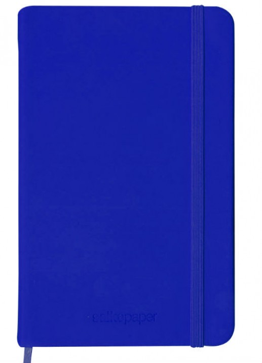 Σημειωματάριο με λάστιχο 9 x 14 μπλε