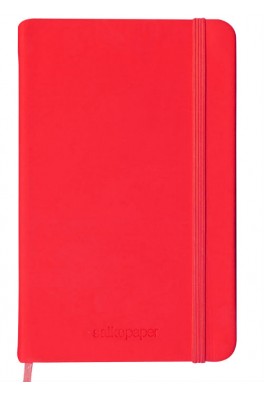 Σημειωματάριο με λάστιχο 7,5 x 10,5 κόκκινο 
