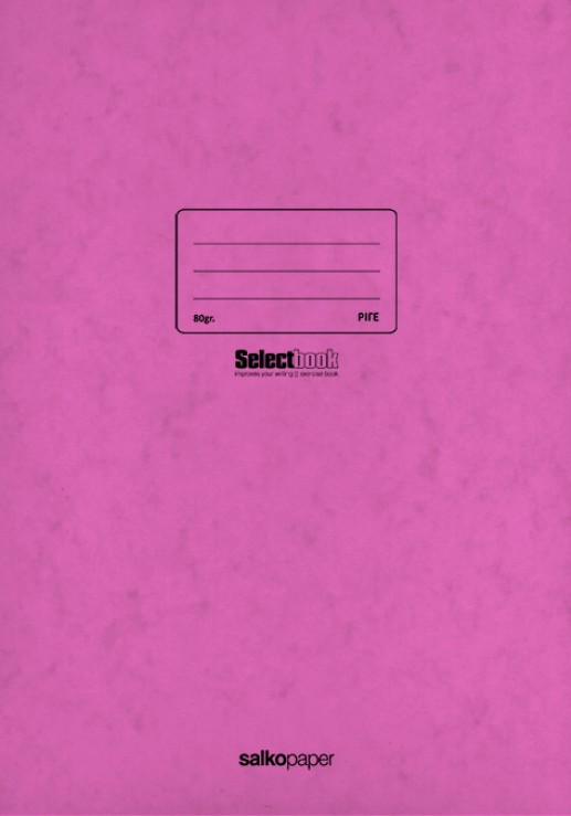 Τετράδιο σχολικό A4 καρφίτσα Prespan 40 φύλλων ροζ