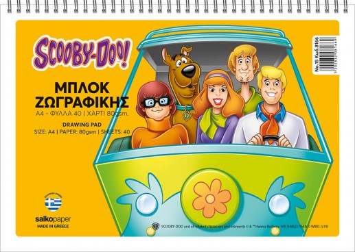 Μπλοκ ζωγραφικής Salko Νο 15 SCOOBY DOO C