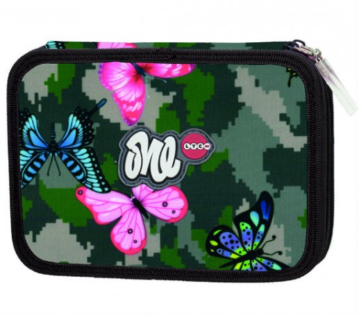 Κασετίνα  LYCSAC γεμάτη διπλή Girly Camo 82522