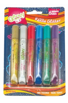 Μαρκαδόροι Glitter Glue Groovy 6 χρωμάτων