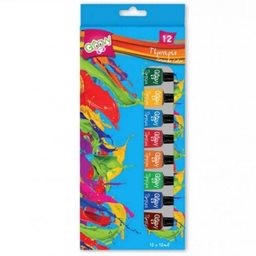 Τέμπερες Groovy 12 χρωμάτων 12ml 12 χρωμάτων