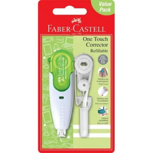 Διορθωτική ταινία 5mm  σε blister με ανταλλακτικό Faber-Castell One Touch Collector Refillable