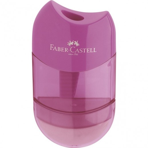 Ξύστρα Faber-Castell με γόμα Ροζ